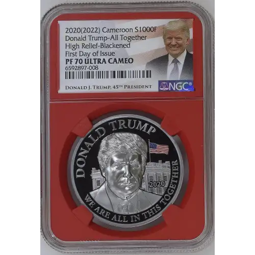 2020(2022) Donald Trump-All Together High Relief-Blackened-FDI ULTRA CAMEO (2)