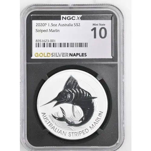 2020P 1.5oz Australia $2 Striped Marlin MS 70/10
