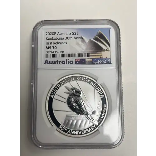 2020P Australia S$1 Kookaburra 30th Anni. First Releases MS70