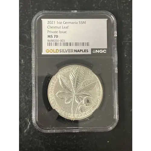 2021 Chestnut leaf Private Issue MS70 NGC