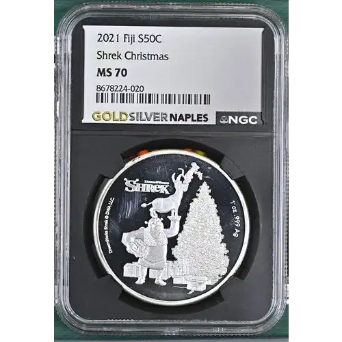 2021 Fiji Shrek Christmas S50C MS 69 [DUPLICATE for #561093]