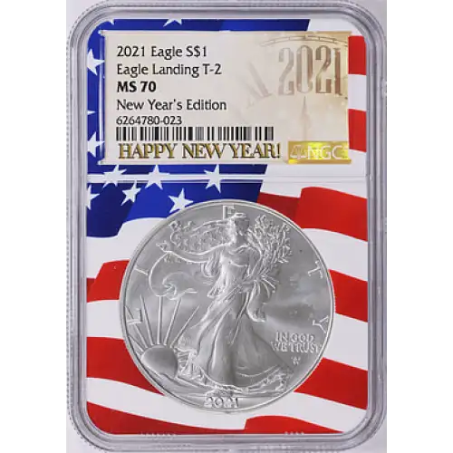 2021- NGC - MS70 - $1 Silver Eagle T-2 [B-2][B-8]

*LABEL MAY VARY* (3)