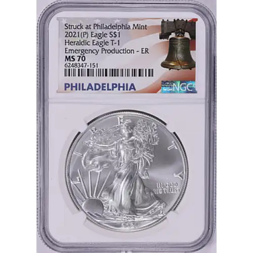2021 - (P) - NGC - MS70 - $1 Silver Eagle [B-8]