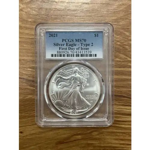 2021 - P - PCGS - MS70 - $1 Silver Eagle