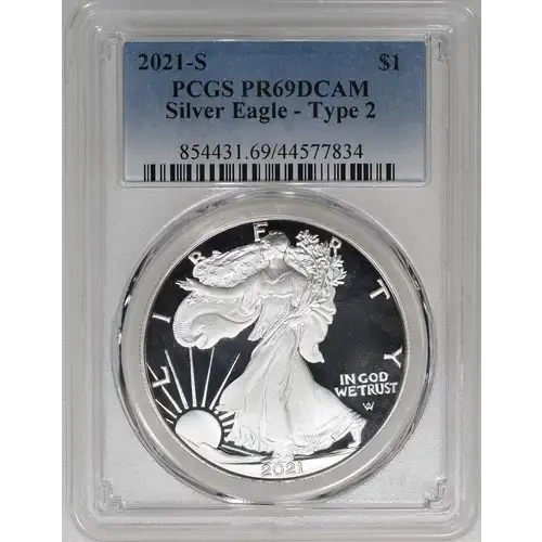 2021-S $1 Silver Eagle - Type 2, DCAM