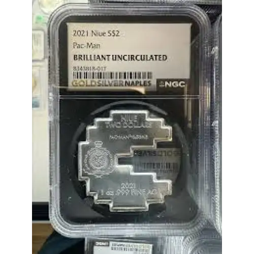 2021 S$2 NIUE PAC-MAN BRILLIANT UNCIRCULATED NGC