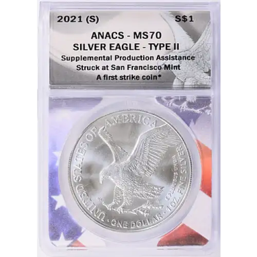2021 (S)- ANACS-MS70 Silver Eagle - Type 2