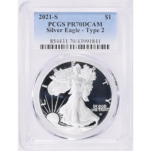 2021-S - PCGS - PR70DCAM Silver Eagle T-2