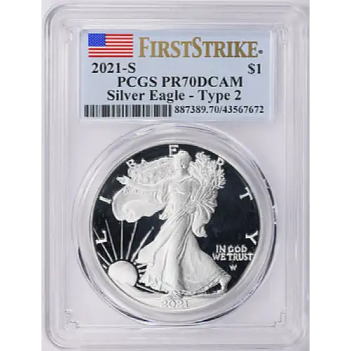 2021-S - PCGS - PR70DCAM Silver Eagle T-2 [B-2] (2)