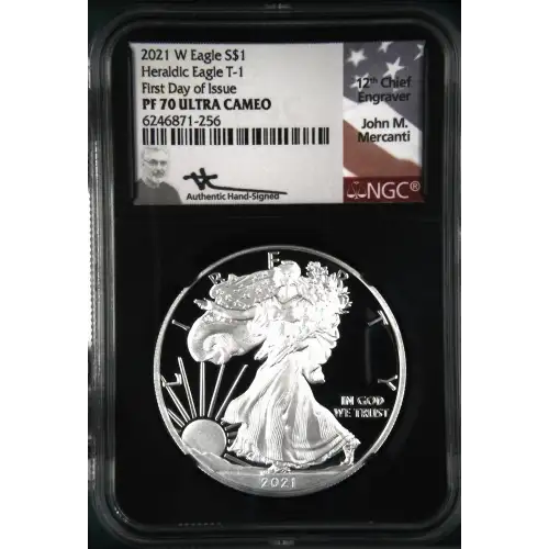2021 W Heraldic Eagle T-1 First Day of Issue ULTRA CAMEO (2)
