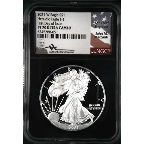 2021 W Heraldic Eagle T-1 First Day of Issue ULTRA CAMEO (2)