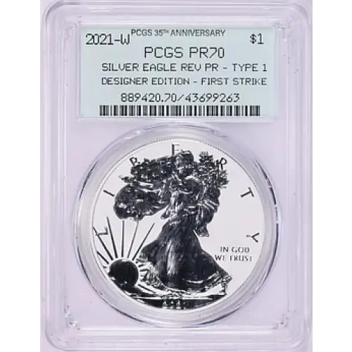 2021 - W - PCGS - PR70 - $1 Silver Eagle Reverse