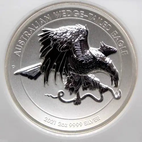 2021p Australia Wedge-Tailed - Ultra High Relief -  First Day of Issue - Reverse NGC PF70 - 2 oz Silver (2)