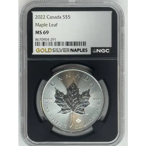 2022 - 1oz Silver Male Leaf - NGC MS69 (mixed Label)