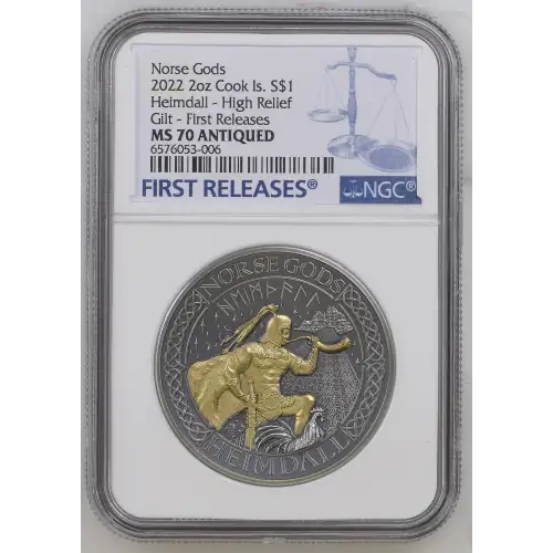 2022 2oz Heimdall - High Relief Gilt - First Releases Norse Gods (2)