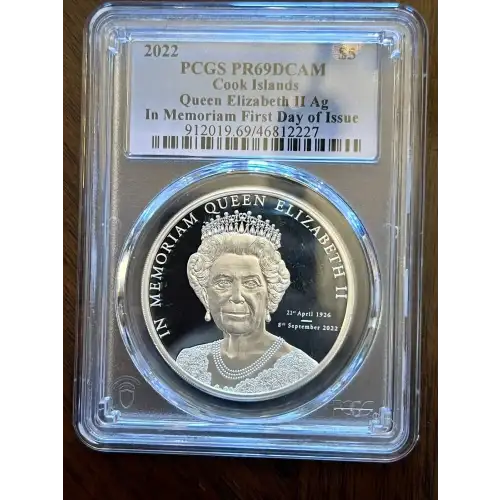 2022 $5 Queen Elizabeth II Ag In Memoriam First Day of Issue Susan Blunt Queen, DCAM