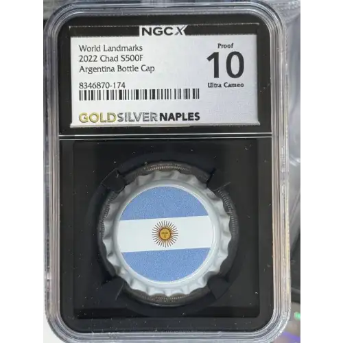 2022 6g Argentina Bottle Cap - NGC - Ultra Cameo - PF70 (2)