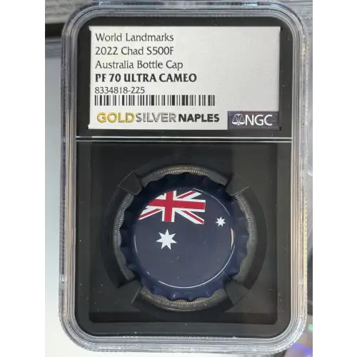 2022 6g Australia Bottle Cap - NGC - Ultra Cameo - PF70