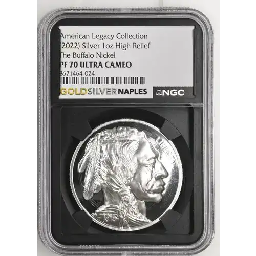 (2022) AR High Rel The Buffalo Nickel American Legacy Coll. 1oz PF 70 ULTRA CAMEO