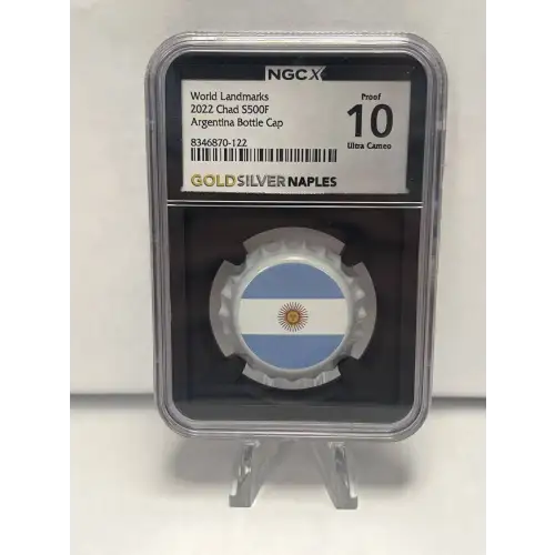 2022 CHAD S500F ARGENTINA BOTTLE CAP PF70 UC NGC