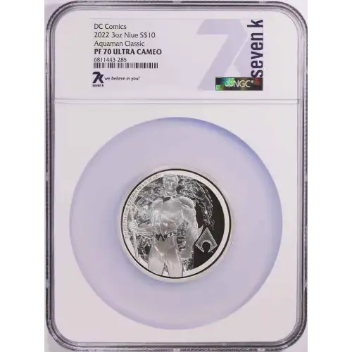 2022 - Niue - NGC - PF70UC - $10 DC Aquaman 3oz S