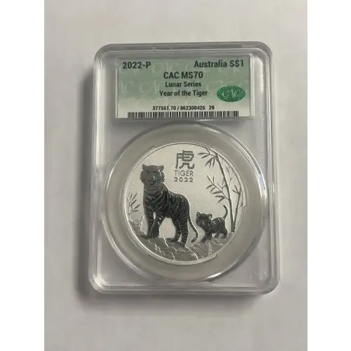 2022 - P - CAC - MS70 - $1 Year of the Tiger