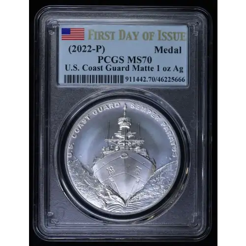 2022 P U.S. COAST GAURD MATTE MS70 PCGS