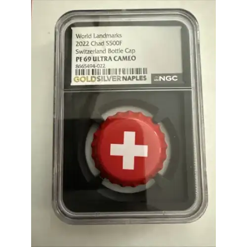 2022 Switzerland Bottle Cap - NGC - Ultra Cameo - PF69 UC