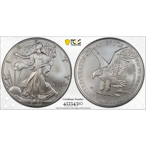 2022-W $1 Burnished Silver Eagle First Strike (2)