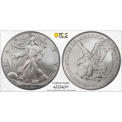 2022-W $1 Burnished Silver Eagle First Strike (2)