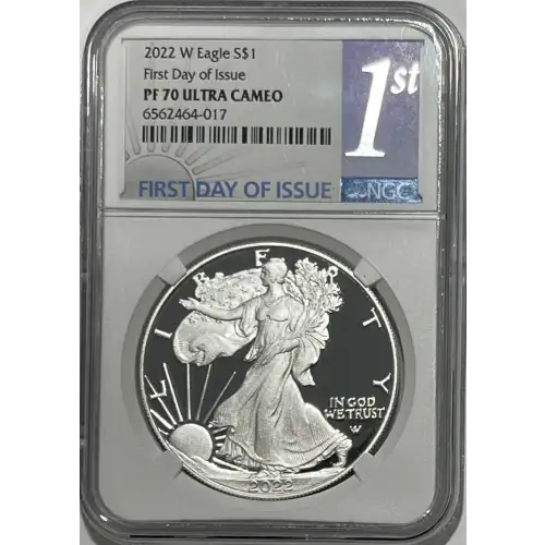 2022 W $1 Silver Eagle PF70UC First Day of Issue