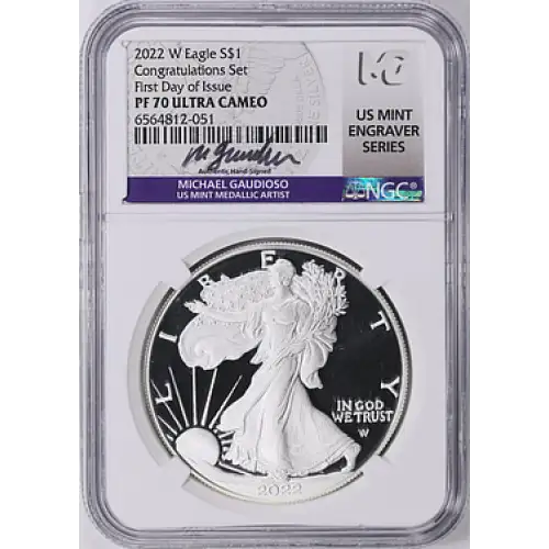2022 W $1 Silver Eagle PF70UC First Day of Issue (4)