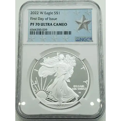 2022 W S$1 Silver Eagle Early Releases PF70UC NGC BIg Grey Star Label