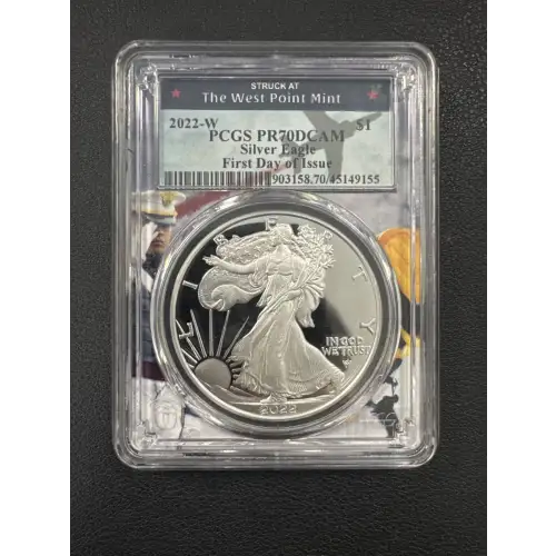 2022 W Silver Eagle PCGS Pr70DCAM First Day of Issue