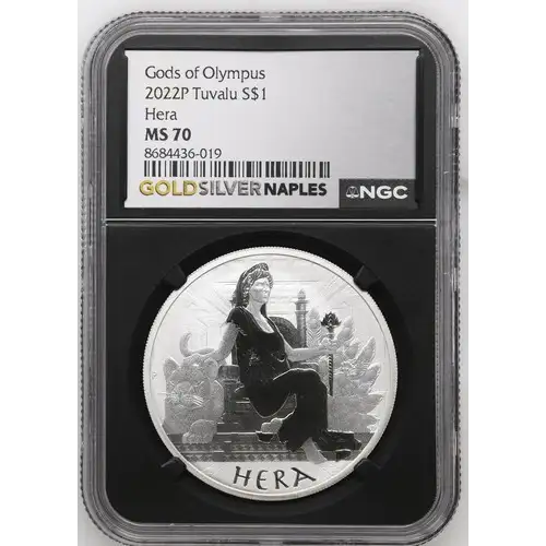 2022p Tuvalu Hera ms 70 1 oz Silver