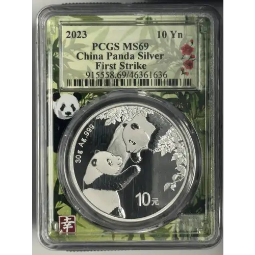 2023 1 oz China Panda s10y Mint State 9.9 (mixed label) (3)