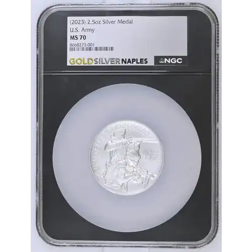 (2023) 2.5oz Silver U.S. Army Medal MS 70