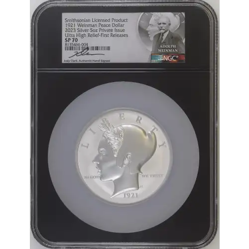 2023 5oz Smithsonian Lic Product 1921 Weinman Peace Dollar (2)