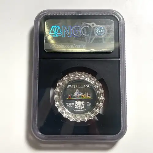 2023 6g Switzerland Bottle Cap - NGC - Ultra Cameo - PF70  (2)
