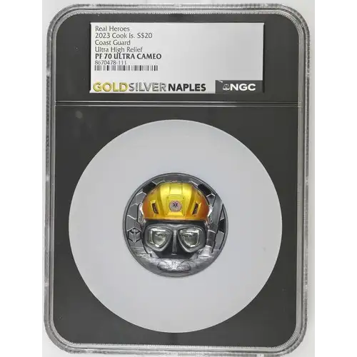 2023 Cook Is. Coast Guard Ultra High Relief S$20 PF 70 ULTRA CAMEO