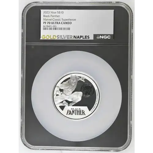 2023 Niue Black Panther Marvel:Classic Superheroe S$10 PF 70 ULTRA CAMEO