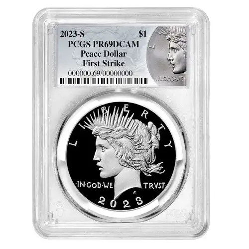 2023-S $1 Peace Dollar First Strike, DCAM