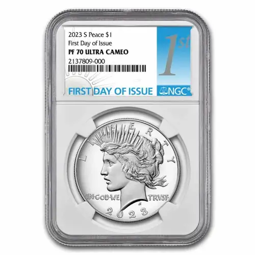 2023 S $1 Peace Dollar PF70UC First Day of Issue