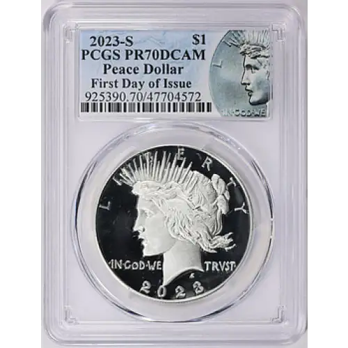 2023 S PEACE DOLLAR PCGS PR70DCAM 
[B-9] (2)
