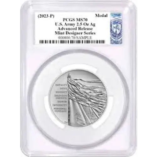2023 U.S. Army Matte 2.5oz PCGS MS70 Medal
