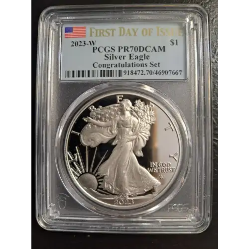 2023-W $1 Silver Eagle Congratulations Set, DCAM