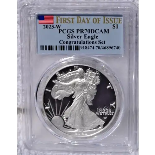 2023-W $1 Silver Eagle Congratulations Set, DCAM