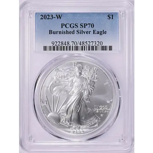 2023 W BURNISHED SILVER EAGLE SP70 PCGS
[B-9]