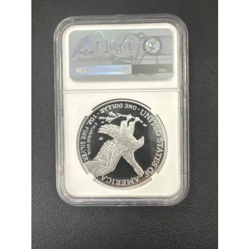 2023 W S$1 SILVER EAGLE DOLLAR PF70 UC SIGNED BY EDMUND C. MOY (2)