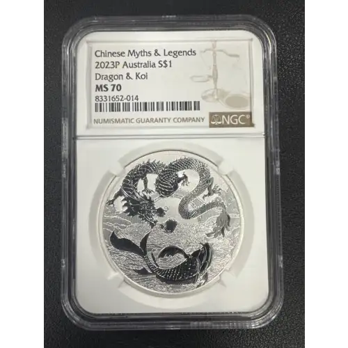 2023P Australia Dragon & Koi S$1
2023P AUSTRALIA S$1 DRAGON & KOI CHINESE MYTHS & LEGENDS MS10/70 NGC [DUPLICATE for #564493]